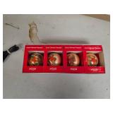 VTG 1960 Coca-cola Holiday Ornament Set Of 4