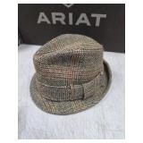 John Blair fedora hat features a green plaid