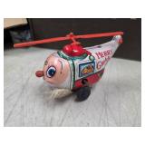 vintage tin wind-up Yuletide Santa Claus