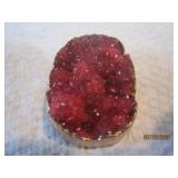 Red Vintage Druzy Pendant | 1.5