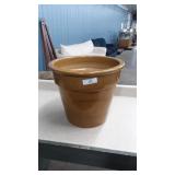 brown flower pot
