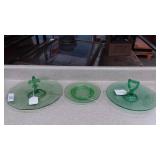 grn depresson cake dishes and plates