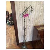 Metal floral vine floor lamp