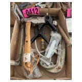 Flat of clamps, hammers, & other tools