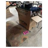 Entrance mats/rugs and box of rugs and blankets