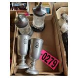 Flat w/ vintage German-style pressed glass