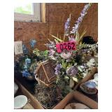 FLat of faux floral arrangements