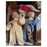 (2) Porcelain baby dolls:  One marked Kathy