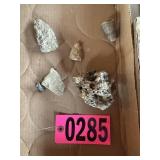 Flat of (1-2) Fossil pieces, 1 possible arrowhead