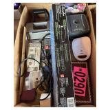 Flat of calculator, first aid alert, hole