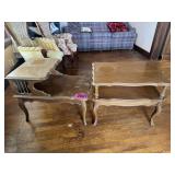 (2) Vintage Mersman maple endtables