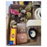 Flat of duck figures, toilet toy, hunters toilet