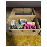 Vintage vanity case with first aid items