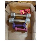 Flat of hand weights