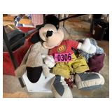 (2) Boxes of plush toys incl. Lg. Mickey Mouse