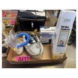 Flat of medical supplies: Breathing aids and