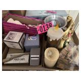 (2) Flats: Poker chips, candle decor, childs