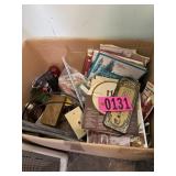 Box of miscellanieus home bboks, Farmers Almanac