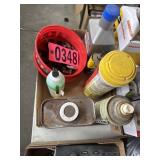 Flat of clipper blades and misc oils