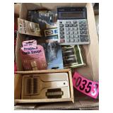 Flat with calculator, propane tank gauge,