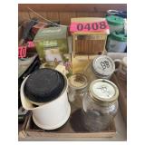 Sunbeam hot beverge maker, glass canning jrs, and