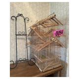 Birdcage and metal plate display holder
