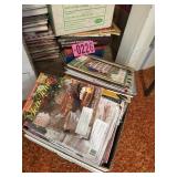 Contents of closet: Magazines, cookbooks,