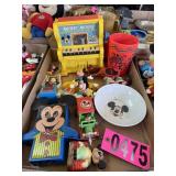 Flat of vintage Mickey Mouse collectibles:
