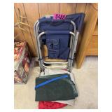 Camping chairs and air mattresses