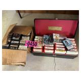 (1) Box and (1) vintage case of 8-trak tapes