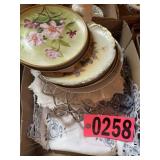 Flat of decorative plates and platters