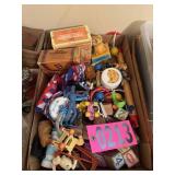 Flat of vintage childs small toys