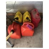 (5) Poly fuel cans