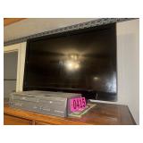 Flat screen TV, VHS/DVD player
