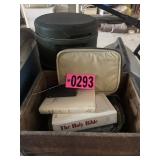 Wooden trunk lot: Holy Bibles, books, storage