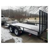 2009 Flatbed trailer, approx. 16 ft. w/ toolbox
