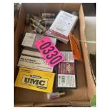 Box lot: Assorted ammo and pellets