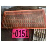 Metal twist drill bit set in case