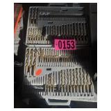 Incomplete drill bit set in case