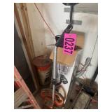 Metal detector in box and measuring wheel