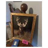 Wall decor contents: Framed whitetail buck with