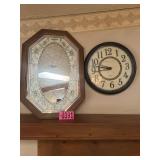 Decorative wall mirror with stained-glass style
