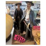 Western cowboy figurine pair