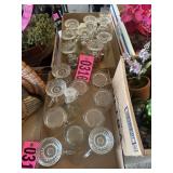 (2) Box lots of pattern glass drinkware