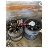 (4) Gear tire rims w/ lug nuts