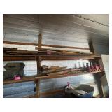 Shelf contents: entire top shelf wood scrap