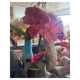 (3) Artifical floral arrangments in decorative