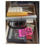 Box lot: desk & office supplies