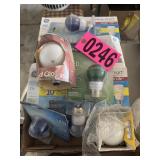 Box lot: assorted light bulbs, new in packages