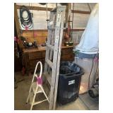 Step ladder (small), aluminum extension ladder,